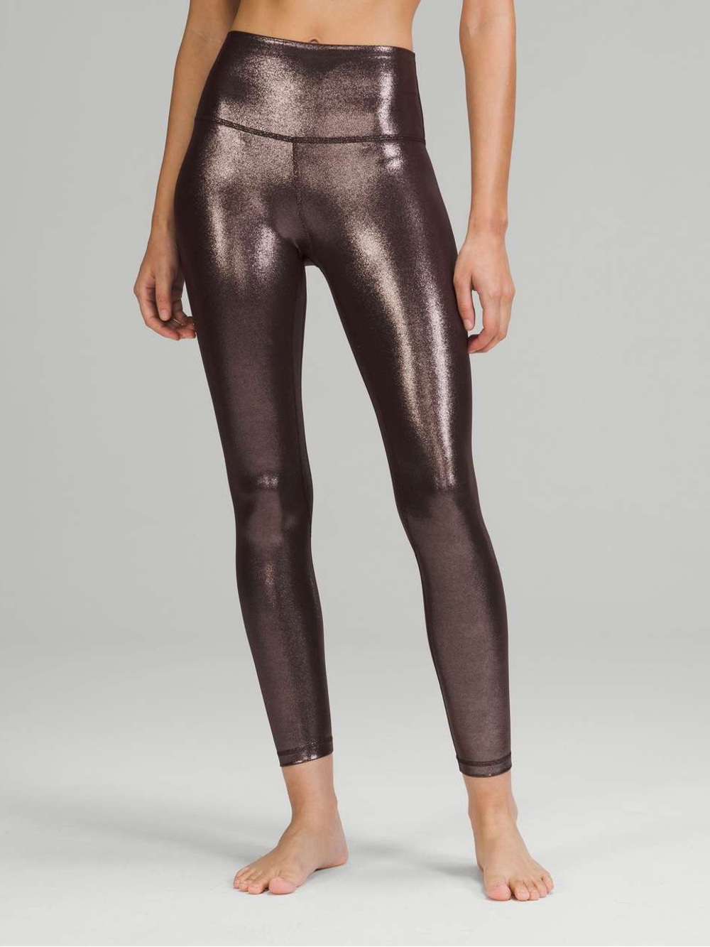 Lululemon Align High Rise Pant 25 Shine Radiate Foil French Press Size 4